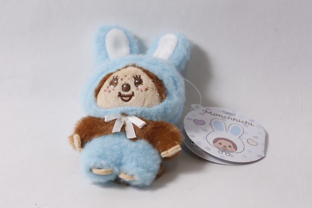 2026 Japan Sekiguchi Monchhichi Blue Rabbit Plush w Tag ~ 260806-WH 288